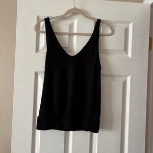 Anthropologie Black V-Neck Tank Top